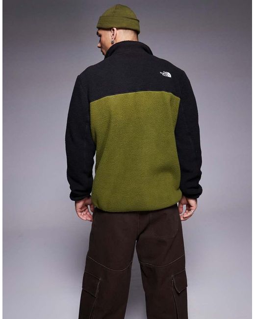 The North Face Green Yumiori Full Zip Colourblock Fleece Jacket for men