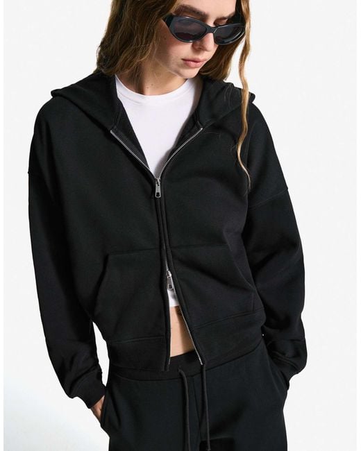 Bershka Black – oversize-kapuzenpullover