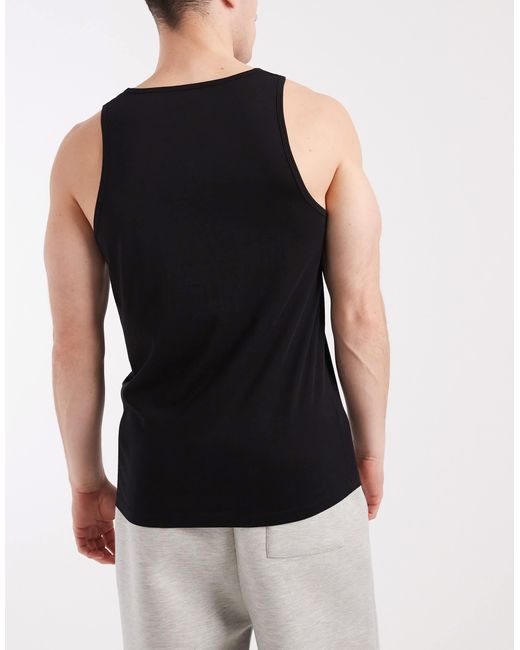 Jack & Jones Black 3 Pack Basic Vests for men