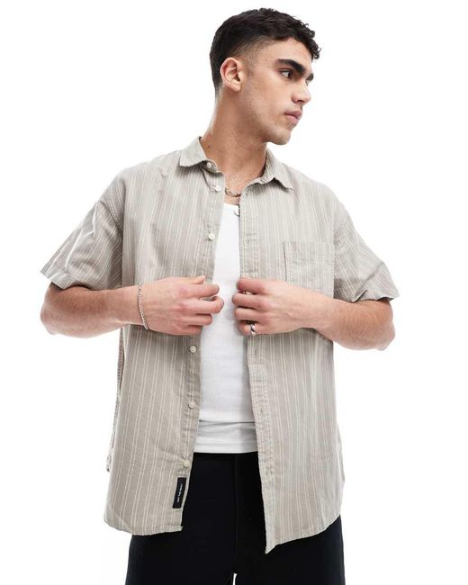 Vans Natural Lawson Stripe Short Sleeves Woven for men