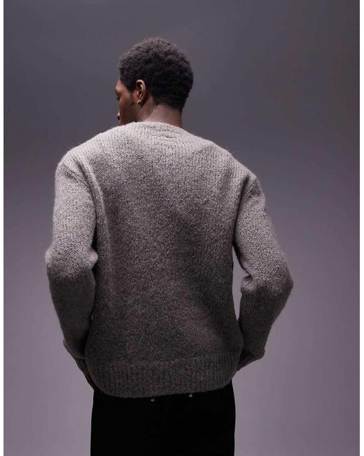 AllSaints Blue Luvheart Knitted Jumper for men