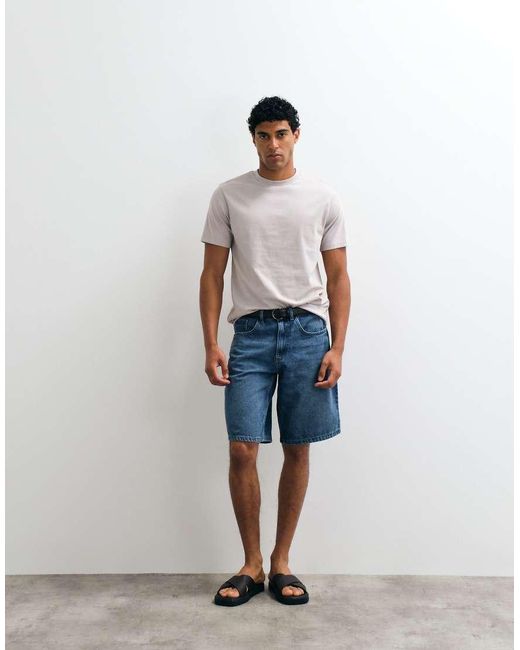 Redefined Rebel White Valencia Loose Fit Denim Shorts for men