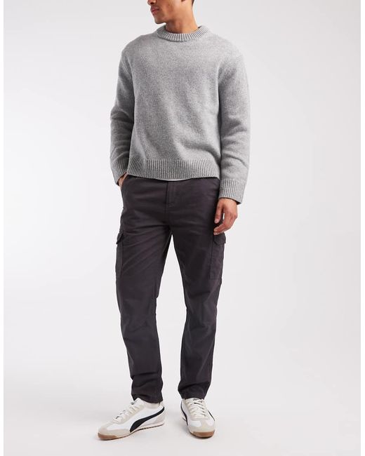 New Look Blue Cargo Trousers for men