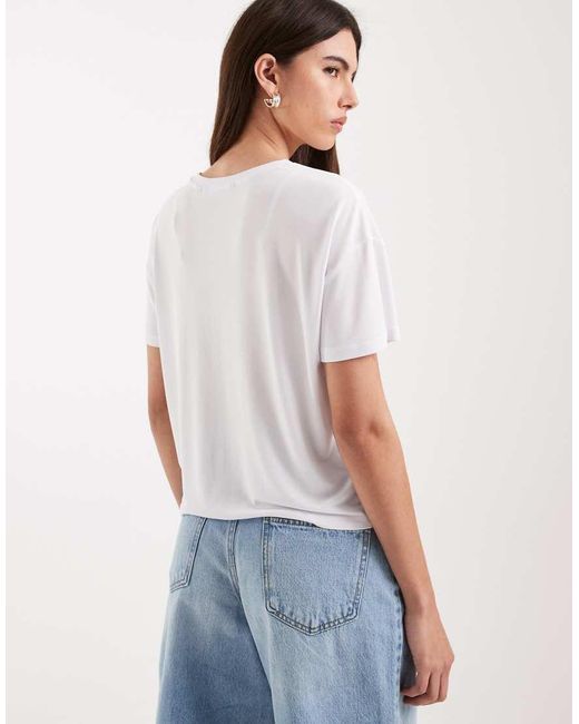 Vero Moda White Slinky Oversized T-shirt