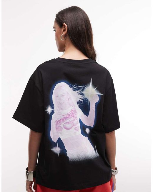 ASOS Black X Z. Larsson Official Merch Licence Oversized T-shirt With Print