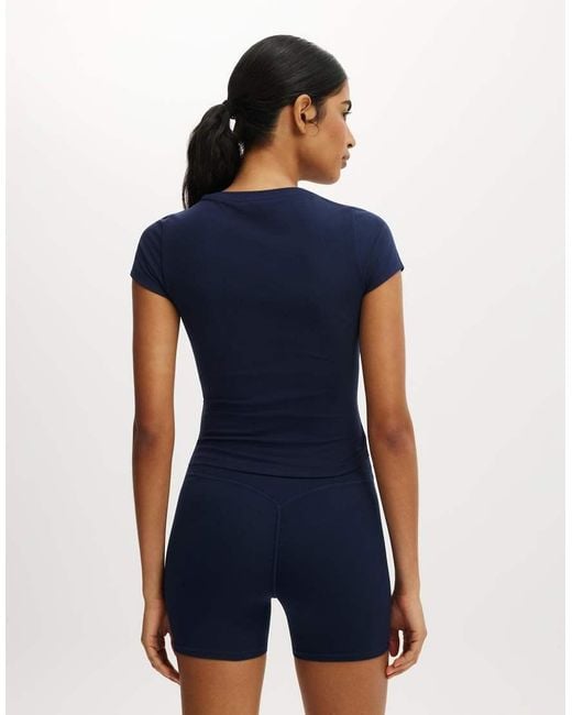 Cotton On Blue Ultra Soft Fitted Tshirt