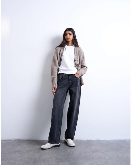 TOPSHOP White Lowrie Low Rise baggy Jean