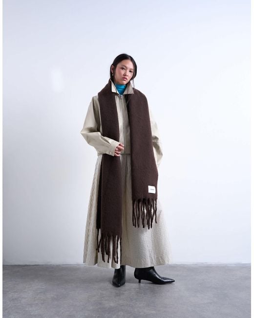 TOPSHOP Brown Sydney Blanket Scarf