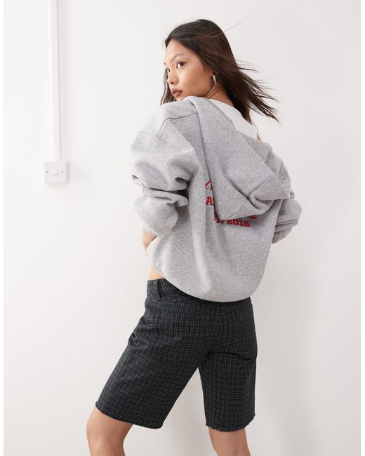 Short long à carreaux Weekday en coloris Gray