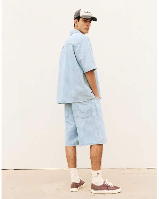 Camicia di Pull&Bear in Blue da Uomo