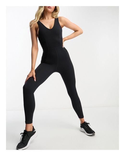 Nike Black Nike Yoga Luxe Dri Fit Jumpsuit
