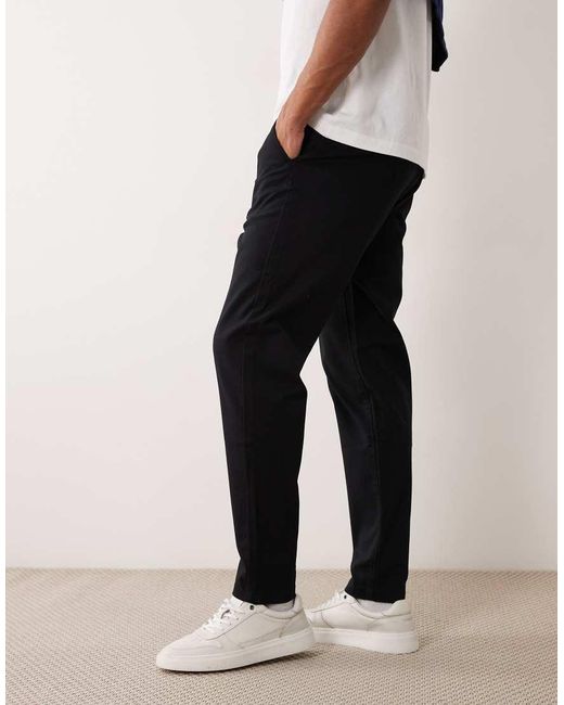 ASOS Black Tapered Chinos for men