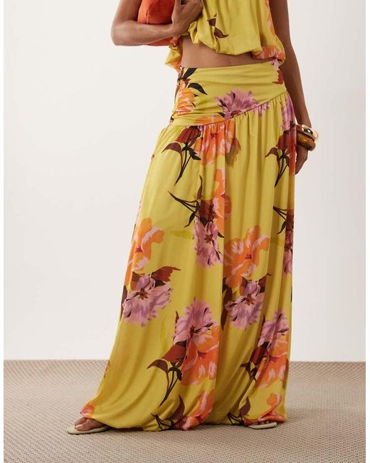 ASOS Metallic Bubble Hem Maxi Skirt