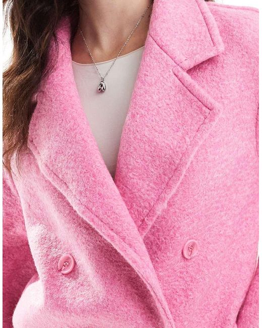 Glamorous Pink Midi Length Coat