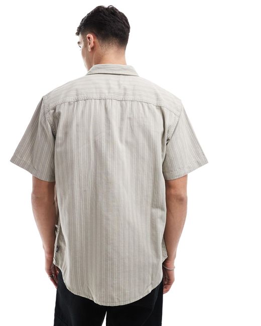 Lawson - chemise à manches courtes et rayures - brouillard londonien/glaçage citron Vans pour homme en coloris Natural