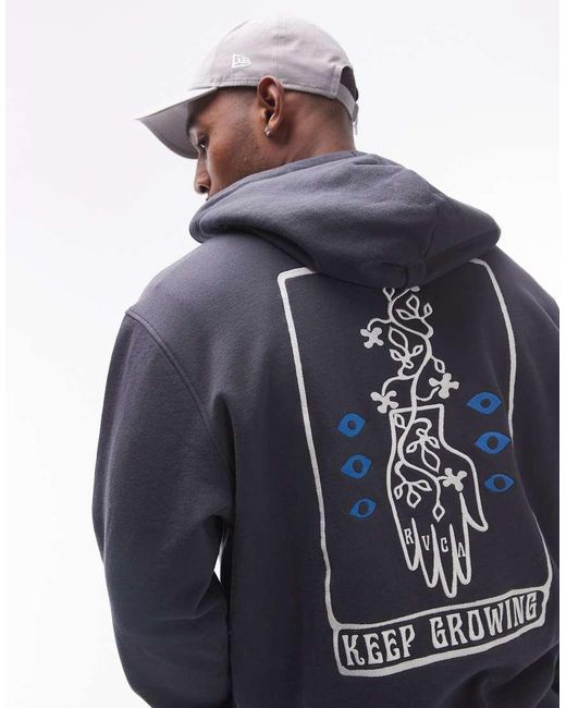 RVCA Blue Keep Growing Hoodie for men