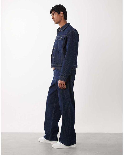 Jack & Jones Blue Dave Wide Fit Jeans Co-Ord for men