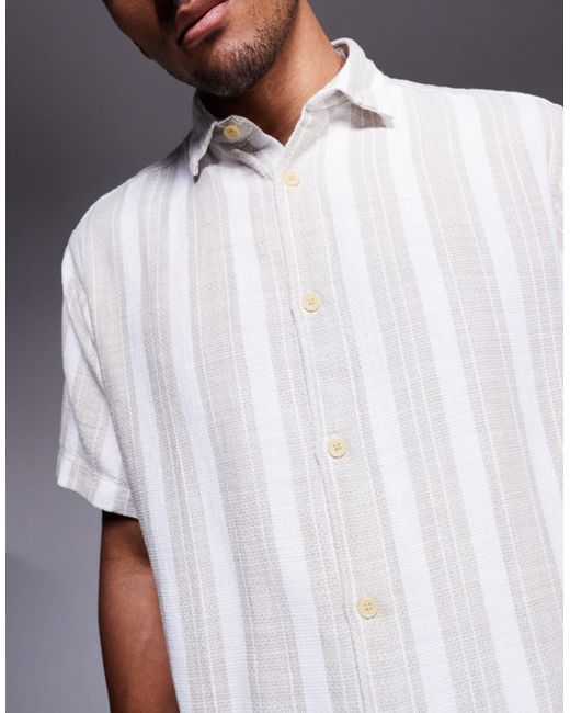 ADPT Gray Oversized Texture Shirt for men
