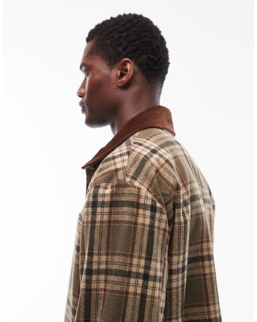ASOS Natural Check Workwear Jacket for men