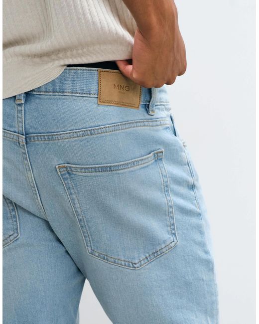 Mango Blue Tapered Jean for men