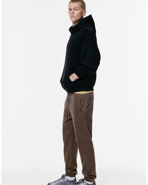 Pull&Bear – bequeme jogginghose in Brown für Herren