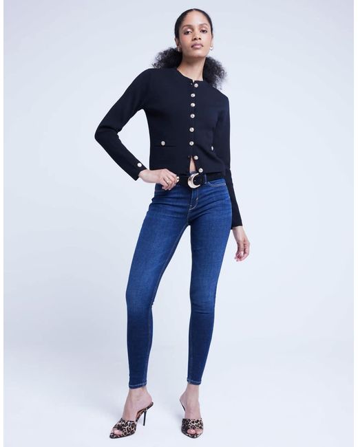 River Island Blue Molly Mid Rise Jeggings