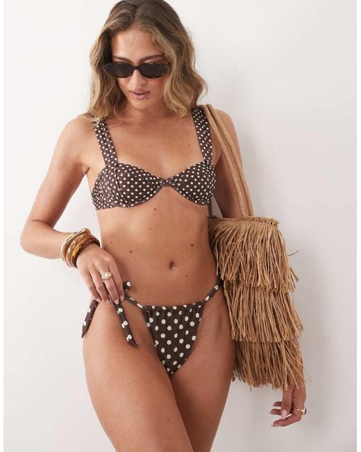 Going Somewhere Brown Polka Dot Bikini Bottoms