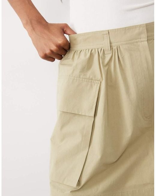 ARKET Natural Utility Mini Skirt