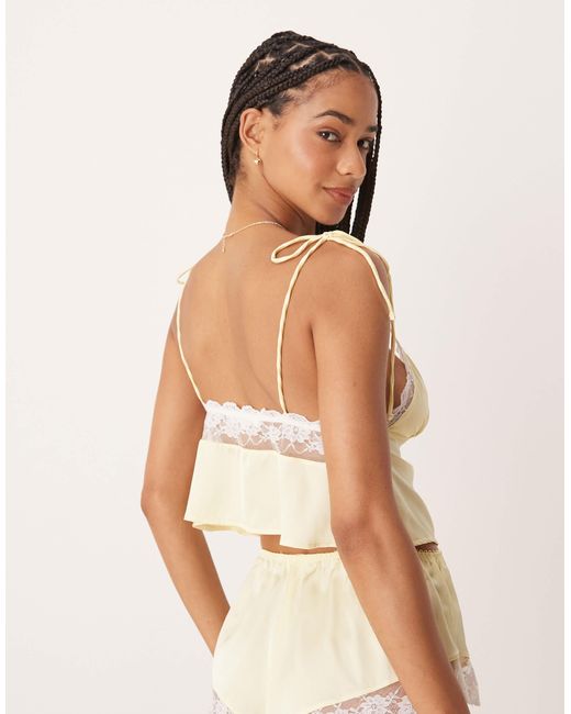 KAT THE LABEL Natural Arabella Satin Camisole
