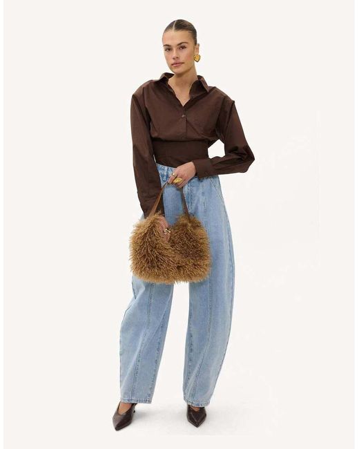 Loavies Blue Luminous Desire Tailored Blouse