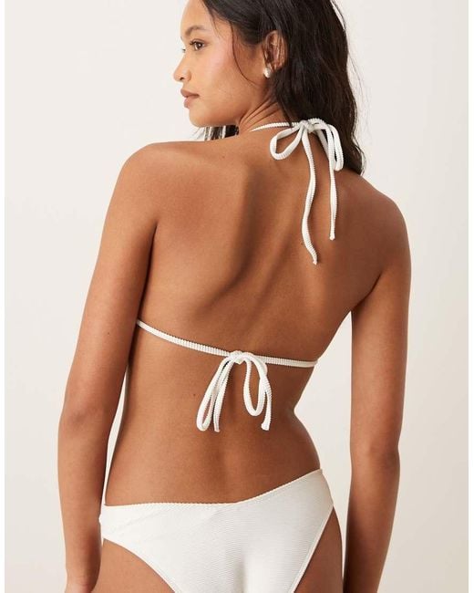 For Love & Lemons Natural Lelani Bikini Top