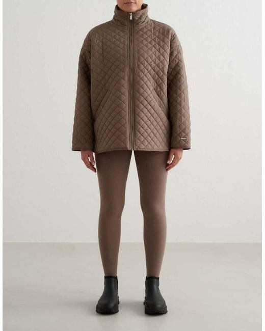 Aim'n Natural Nougat Oversized Quilted Jacket