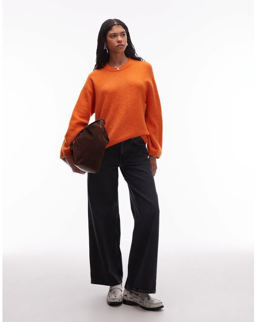 ARKET Orange Super Soft Alpaca Wool Blend Relaxed Sweater