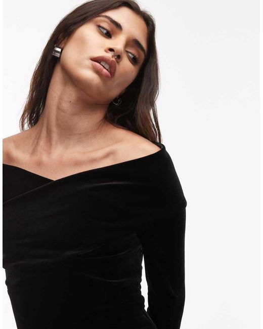 AllSaints Black Delta Velvet Dress