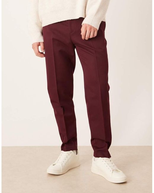 ASOS Natural Smart Tape Trousers for men