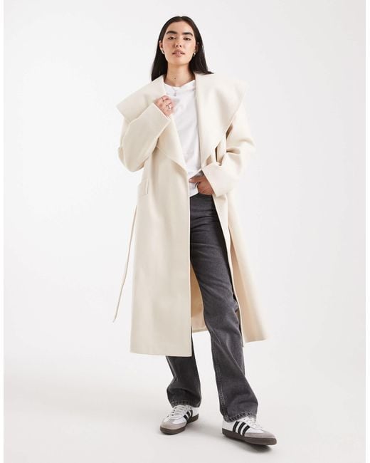 Miss Selfridge Natural Formal Wrap Coat