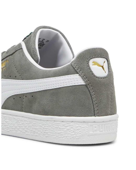 PUMA Gray Suede Classic Sneakers