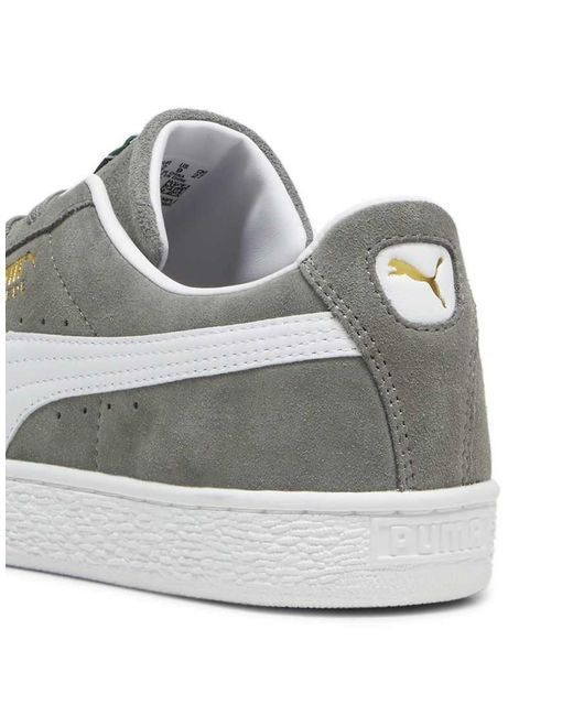 PUMA Gray Suede Classic Trainers