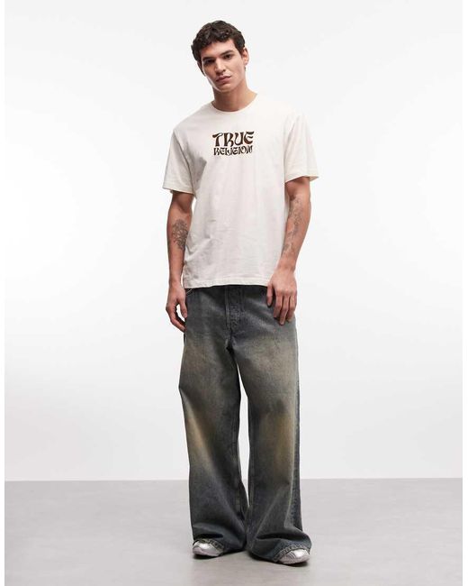 True Religion Natural Logo Buddha Face T-shirt for men