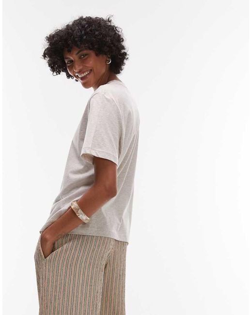& Other Stories Natural Relaxed Short Sleeve T-shirt