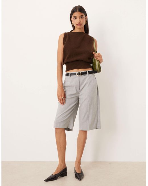 ASOS Brown Knitted Tank Top With Cinched Waist