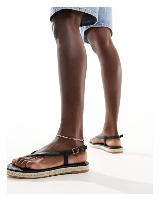 French Connection Black Flat Sandals