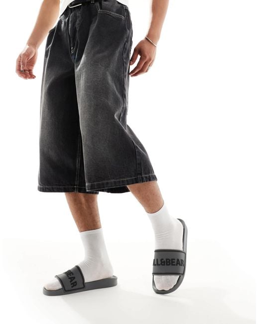 Pull&Bear Black Slider for men