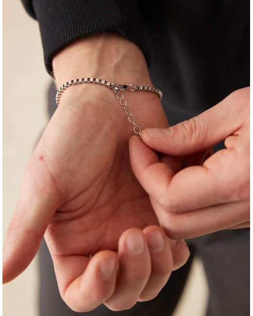 ASOS Black Box Link Chain Bracelet for men