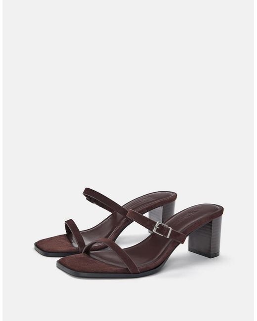 Pull&Bear Brown Heeled Sandals