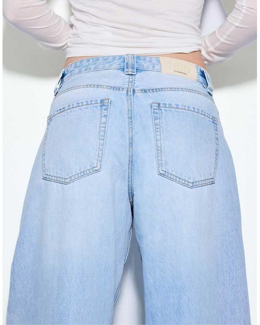 Stradivarius Blue D80 Barrel Fit Jeans