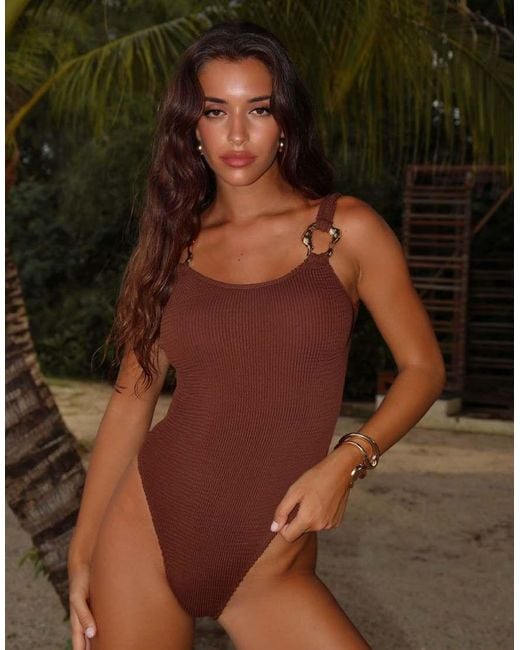 Moda Minx Brown Skye Scrunch Swimsuit