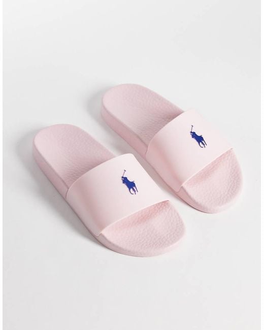 Polo Ralph Lauren Pink Pony Sliders