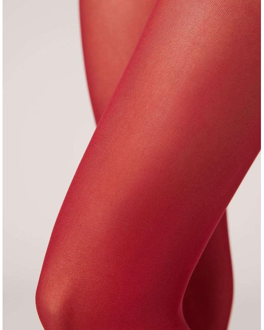 Calzedonia Red 30 Den Total Comfort Soft Touch Tights