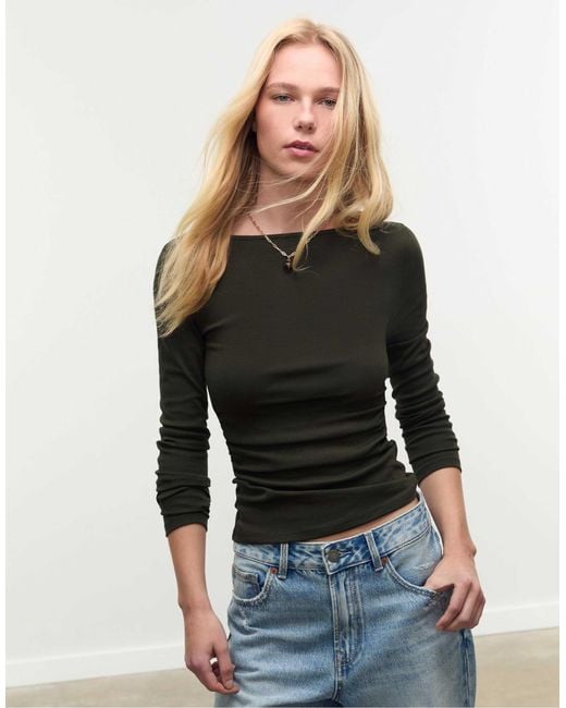 Stradivarius Black – langärmliges shirt